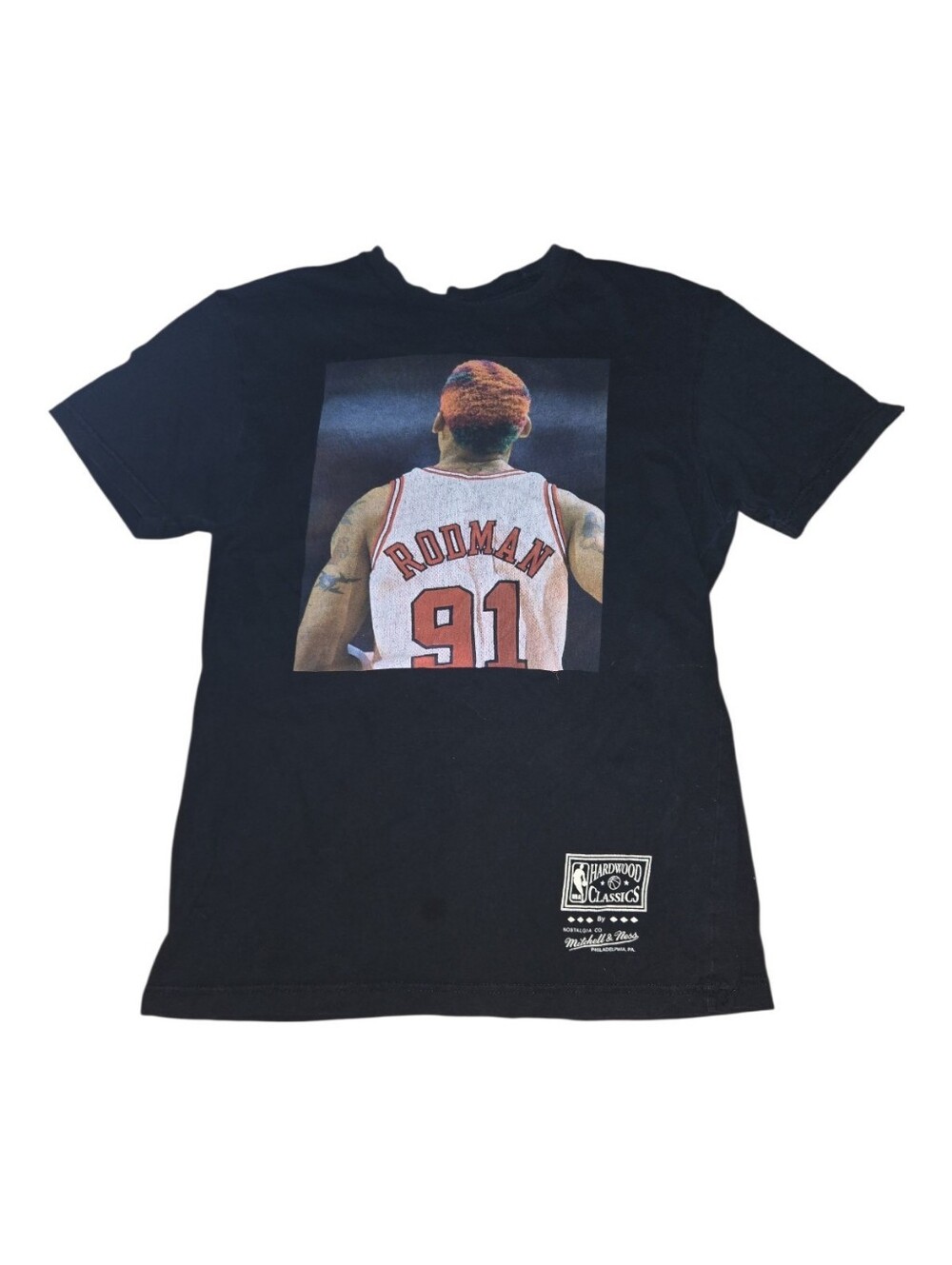 Mitchell & Ness Black Dennis Rodman Graphic Tee Size S